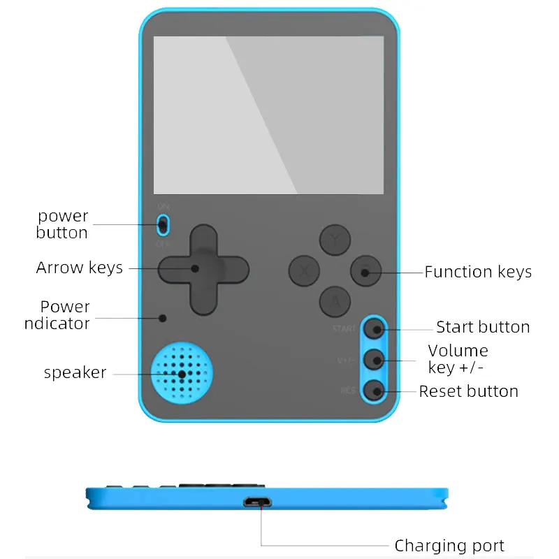 Handheld Game Console 500 Classic Games LCD Portable Retro Video Mini Game Console Rechargeable Great Gift for Kids and Adults Handheld Game Console 500 Classic Games LCD Portable Retro Video Mini Game Console Rechargeable Great Gift for Kids and Adults