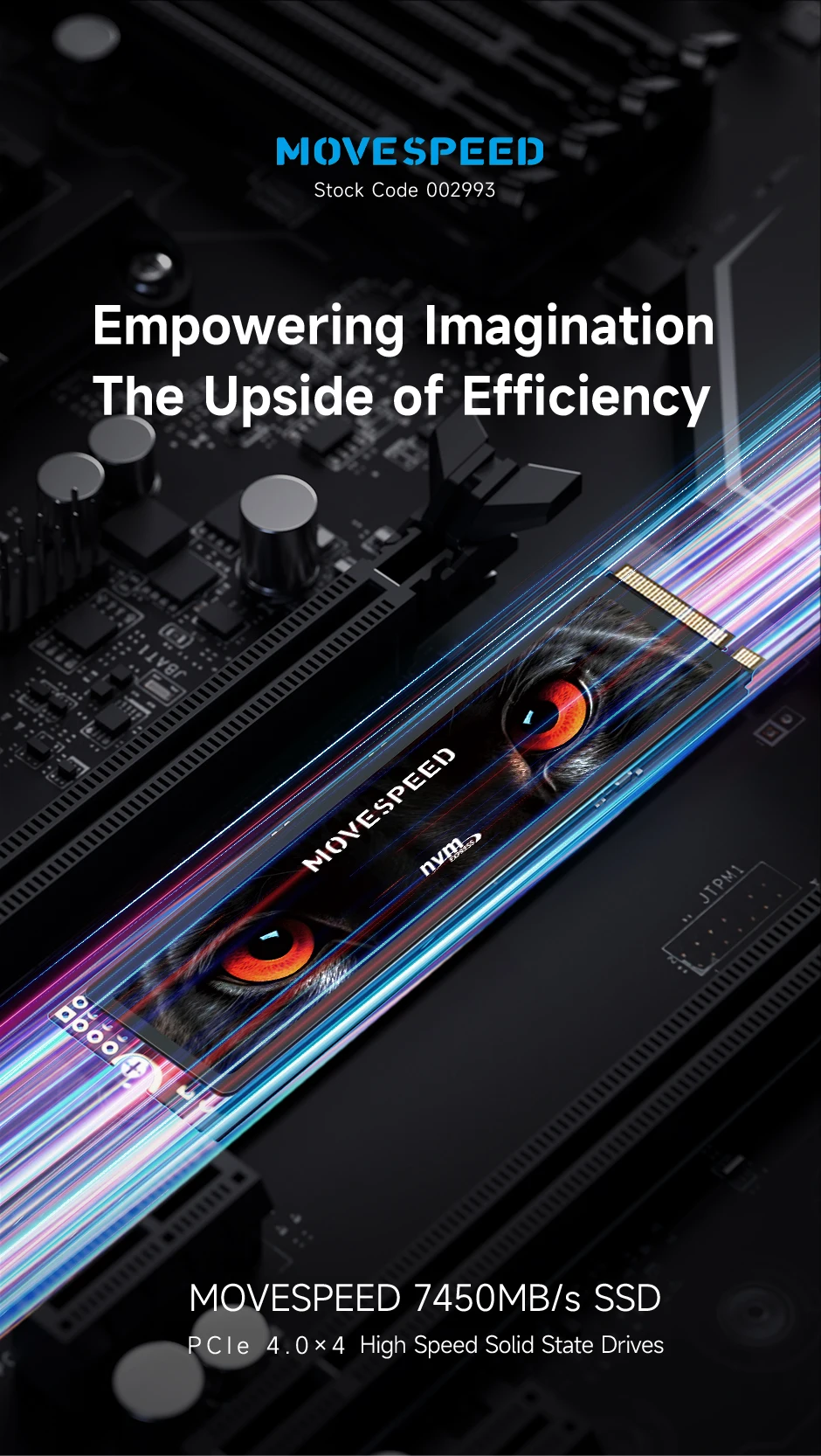 MOVESPEED 7450MB/s SSD NVMe M.2 2280 4TB 2TB 1TB Internal Solid State Hard Disk M2 PCIe 4.0x4 2280 SSD Drive for PS5 Laptop PC