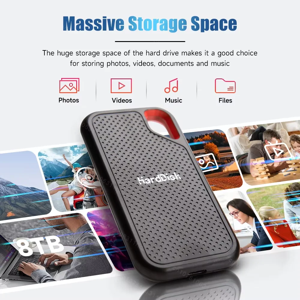 Practical Hard Disk 1TB Efficient External Hard Drive Portable SSD 128TB Large Capacity Solid State Drive for Desktop MAC Phone - Image 3