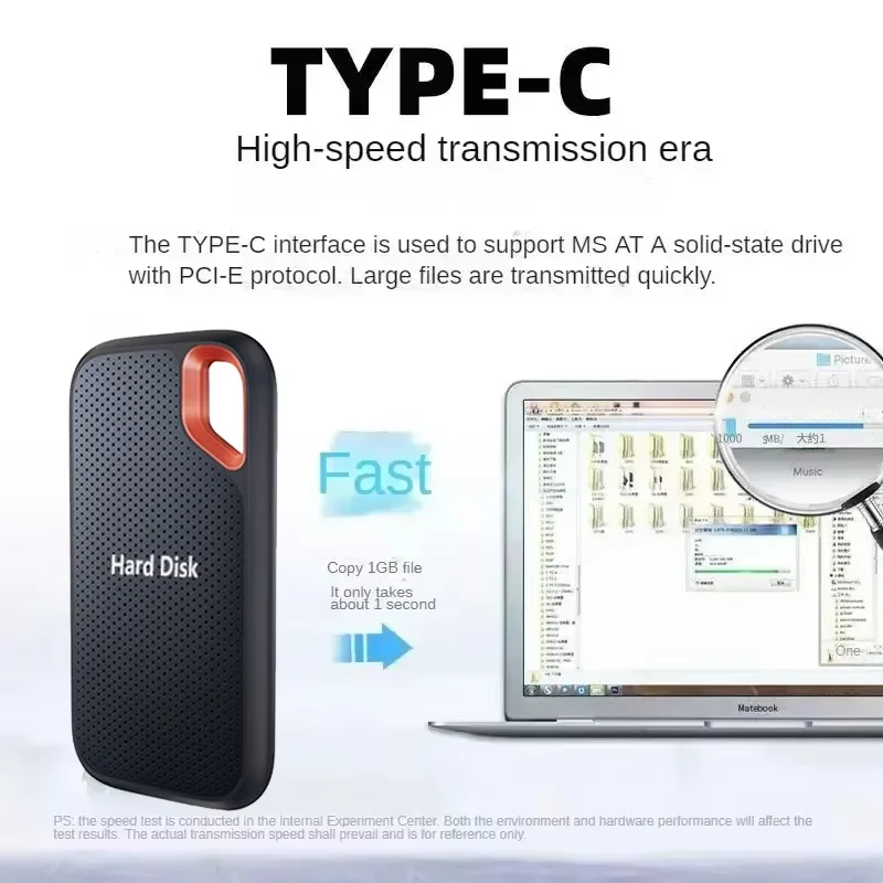 Practical Hard Disk 1TB Efficient External Hard Drive Portable SSD 128TB Large Capacity Solid State Drive for Desktop MAC Phone - Image 2