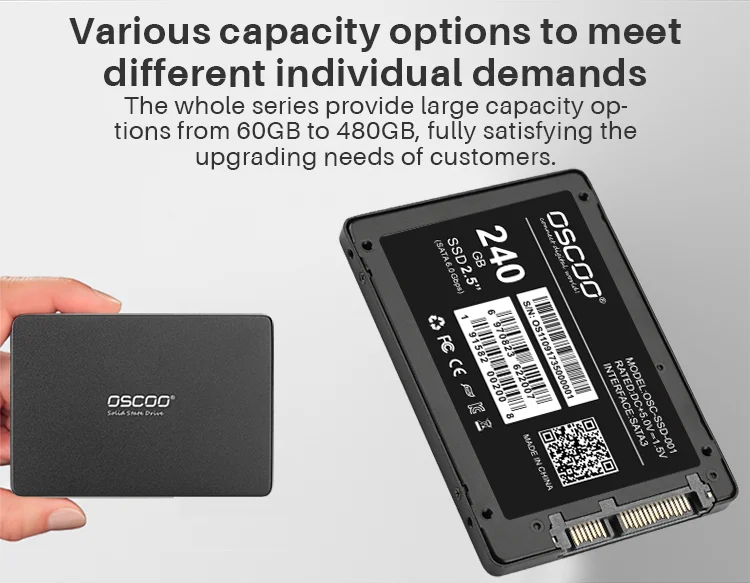 OSCOO 120GB SSD SATAIII 2.5 Inch HDD 240GB SATA3 6GB/s  Hard Drive  For Laptop Internal Solid State Disk