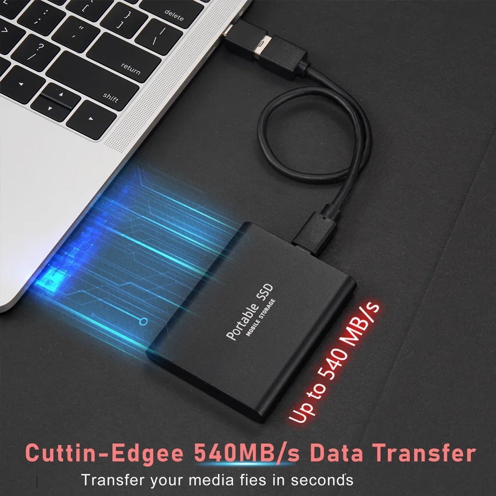 Genuine High-speed Portable SSD 4TB External Hard Drive 16TB USB3.1 Solid-state Drive 1TB External Hard Disk for Laptop/MAC/PC - Image 2