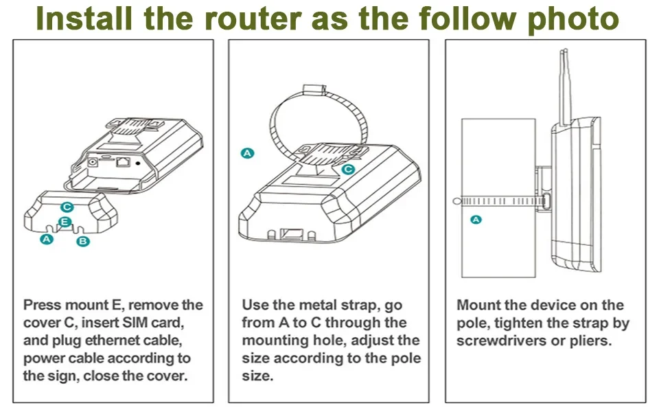 KuWFi Waterproof Outdoor 300Mbps WiFi Router CAT4 4G LTE Routers 3G/4G SIM Card Router Modem for IP Camera/Outside WiFi Coverage
