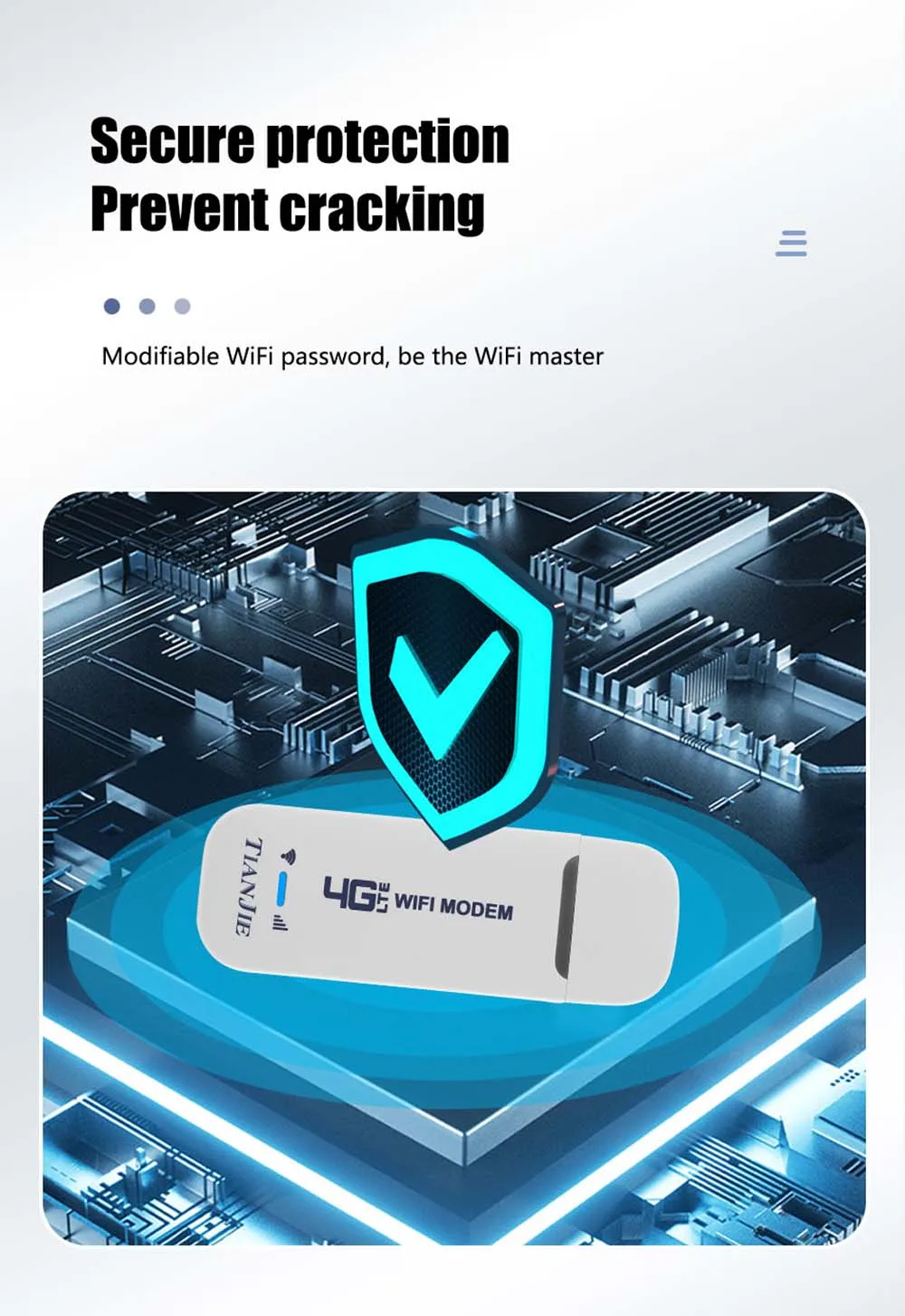 TIANJIE 150Mbps 4G WIFI Router USB Wireless Modem CAT4 Qualcomm Chipset Dongle Car Adapter With Sim Card Slot for IP Camera TIANJIE 150Mbps 4G WIFI Router USB Wireless Modem CAT4 Qualcomm Chipset Dongle Car Adapter With Sim Card Slot for IP Camera