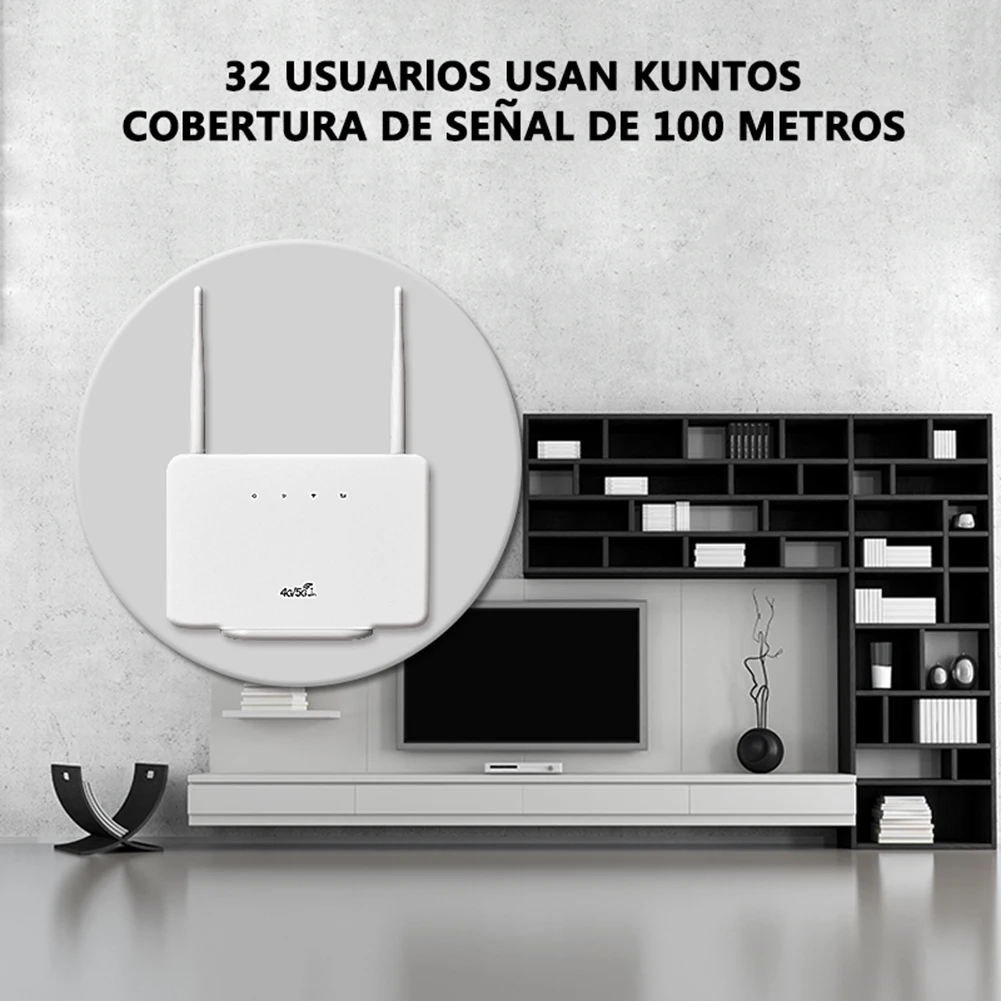 4G Wireless Router 300Mbps 4G Router Wireless Modem External Antenna with Sim Card Slot for Home Travel Work - Image 3