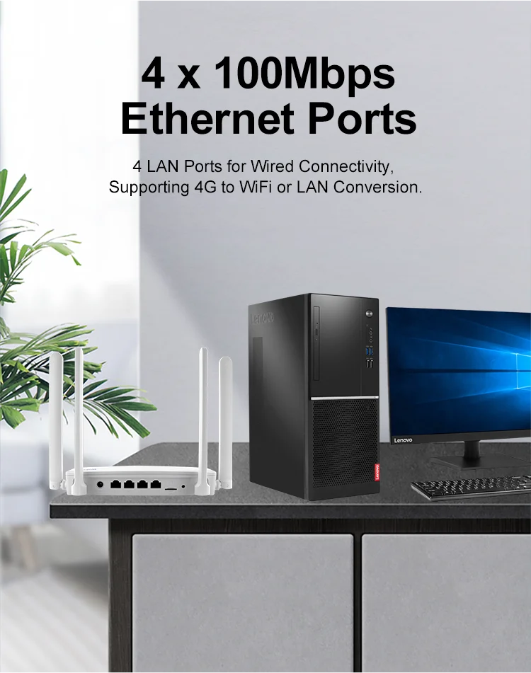 XUNYOU-LINK WiFi 6 Modem 4G LTE WIFI Router 300Mbps High Speed Support 32 Device Connection Wireless Hotspot 4G SIM Wifi Router