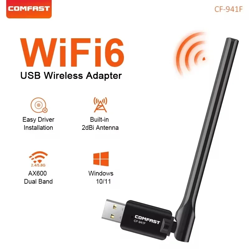 COMFAST 1300Mbps USB Wifi Adapter 2.4G/5.8Ghz Network Card USB3.0/2.0 WIFI Dongle Receiver For PC Win10/11 - Image 2