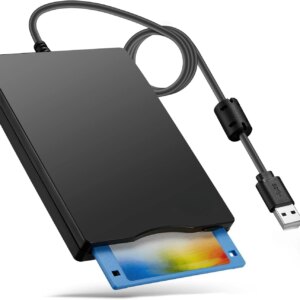 USB Floppy Disk Drive, Floppy Disk Reader 3.5 inch Portable USB External 1.44MB FDD Diskette Drive for Windows 7 10 11 PC Laptop