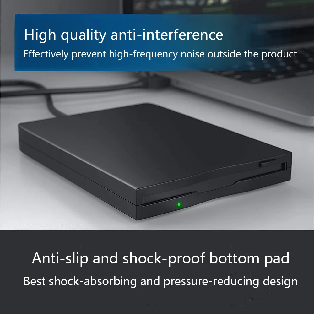 USB External Floppy Disk Reader Drive 3.5” 1.44MB FDD Diskette Drive for Mac Windows 10/7/8/XP/Vista PC Laptop Desktop