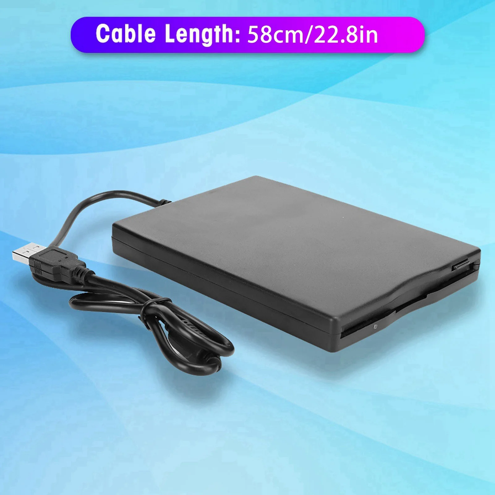 External Floppy Drive Disk Floppy Drive Disk Portable Floppy Drive 3.5‑Inch Card Reader Computer Accessory External Removable - Image 2