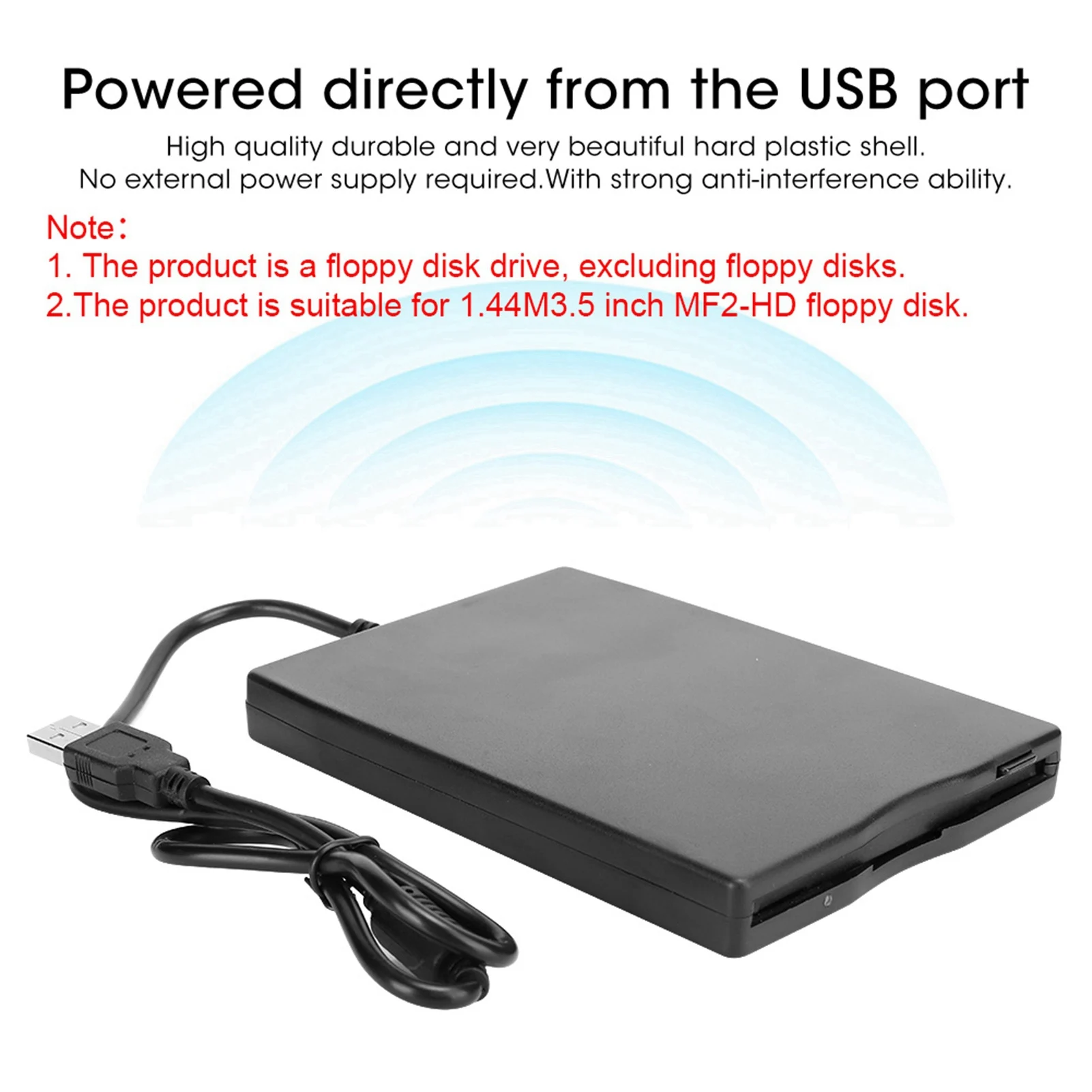 External Floppy Drive Disk Floppy Drive Disk Portable Floppy Drive 3.5‑Inch Card Reader Computer Accessory External Removable - Image 3