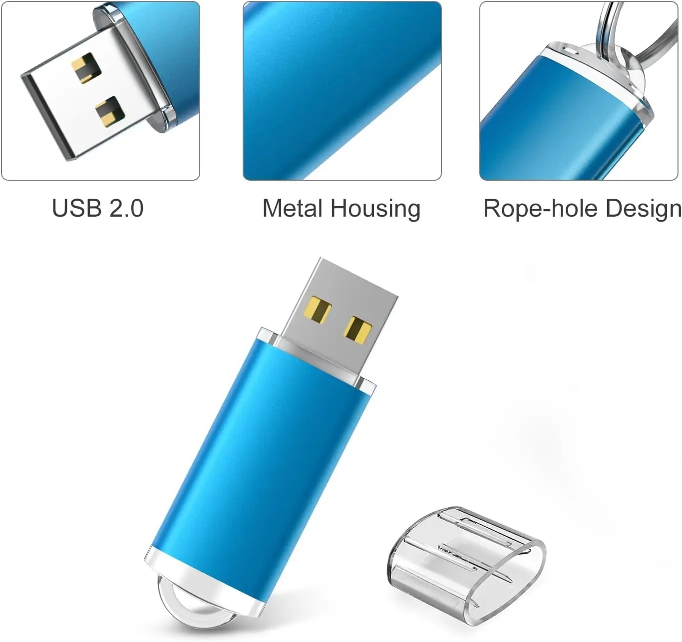 10 Pack USB Flash Drives in 5 Random Colors USB 2.0 Wholesale Lot Bulk Memory Sticks