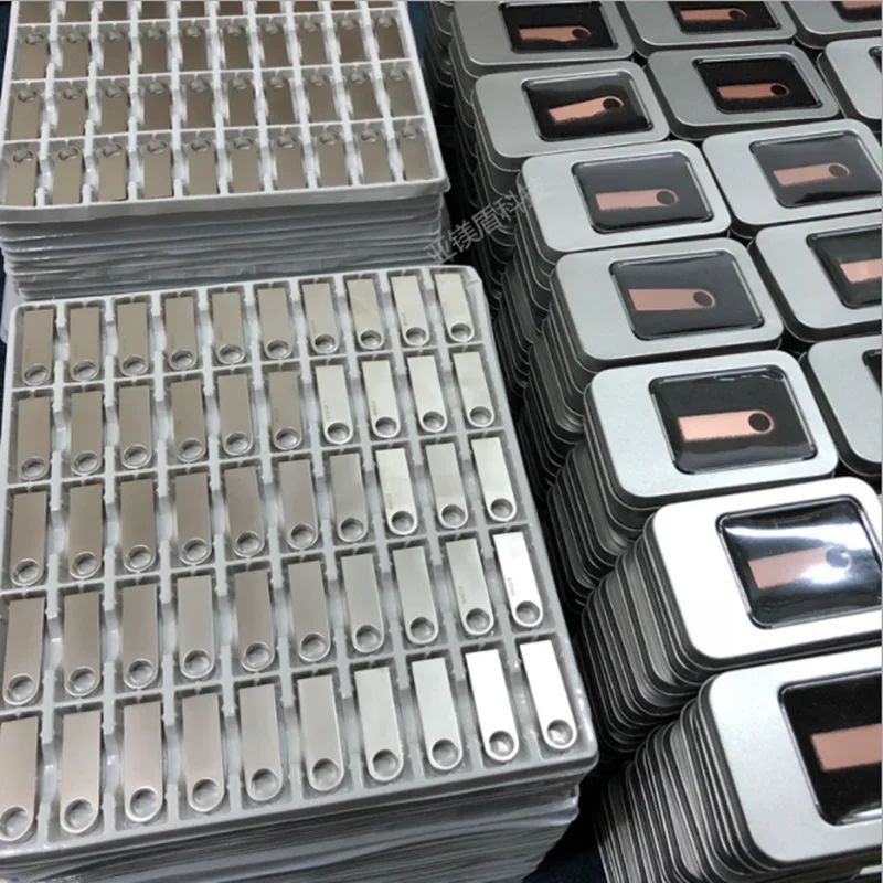 10Pcs/lot Metal USB Flash Drive 4GB 8GB Pen Drive 16GB 32GB cle USB Stick 2.0 UDP Memory Flash Drive 64GB 128GB Free custom logo