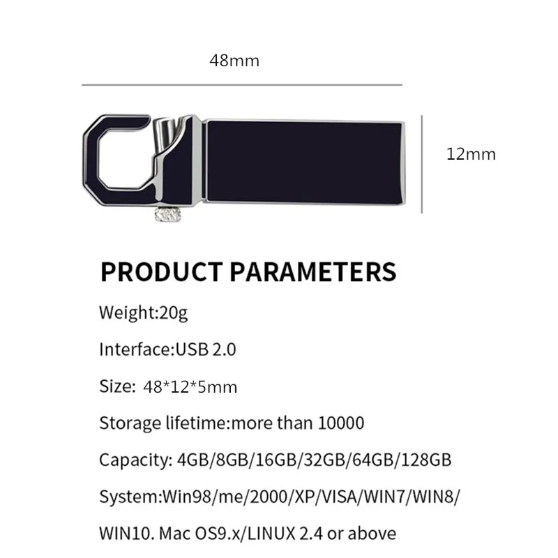10Pcs/lot Metal USB Flash Drive 4GB 8GB Pen Drive 16GB 32GB cle USB Stick 2.0 UDP Memory Flash Drive 64GB 128GB Free custom logo