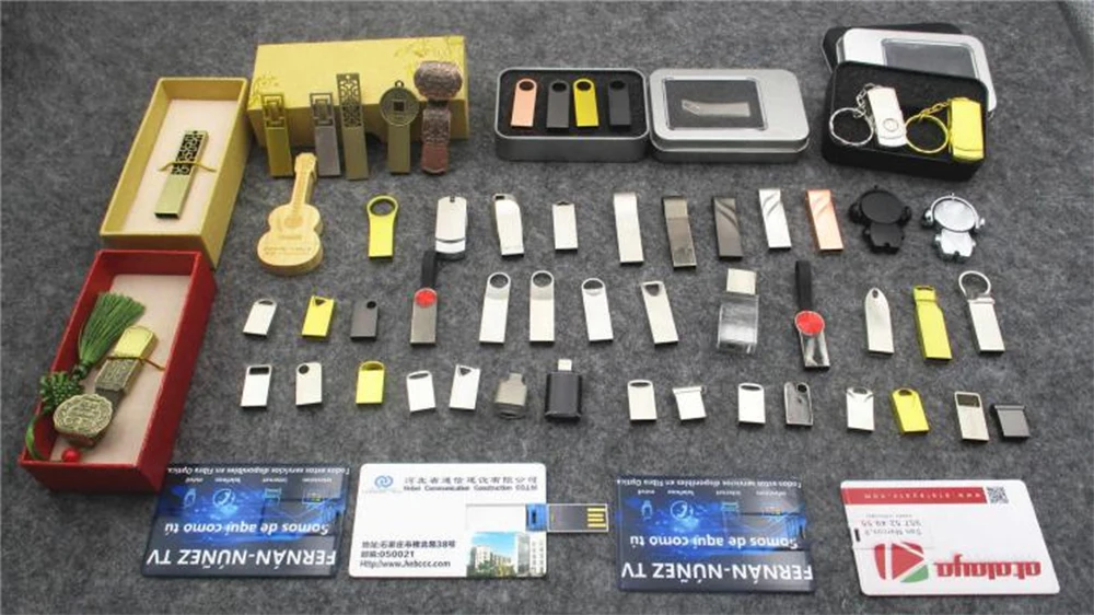 10Pcs/lot Metal USB Flash Drive 4GB 8GB Pen Drive 16GB 32GB cle USB Stick 2.0 UDP Memory Flash Drive 64GB 128GB Free custom logo