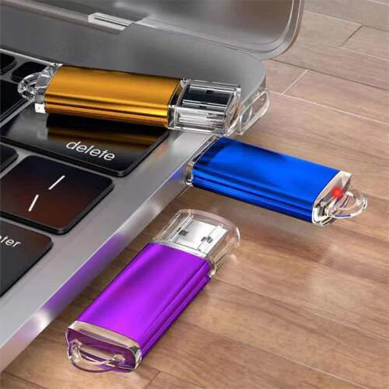 10PCS 100% Real Capacity USB Flash Drive Memory StickMini Metal Pen Drive 32GB 4GB 128MB Business Gift