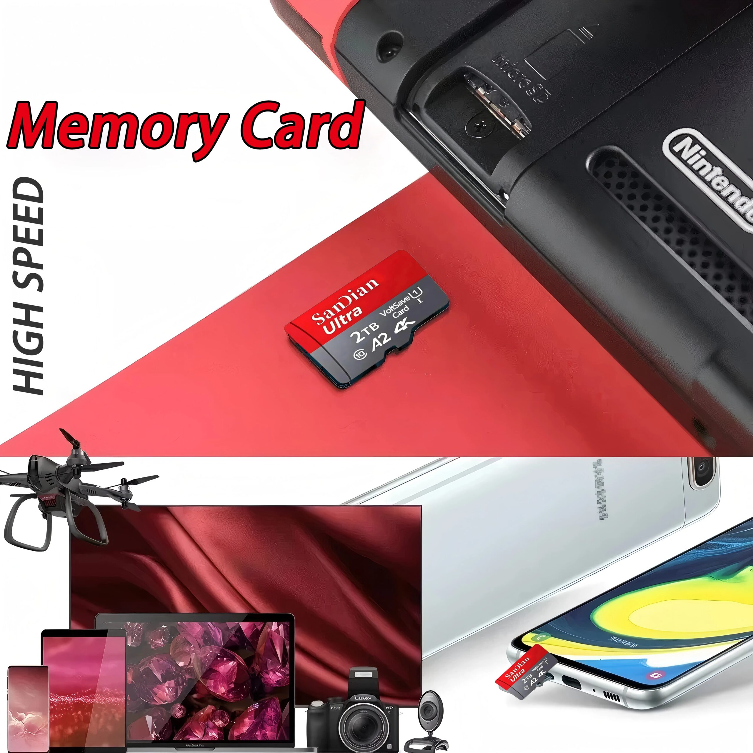128GB Micro TF/ SD Card Class 10 High Speed Memory Cards Stable Performance SD Memory Card for Phones/Digital Camera/MP3 Player - Image 2