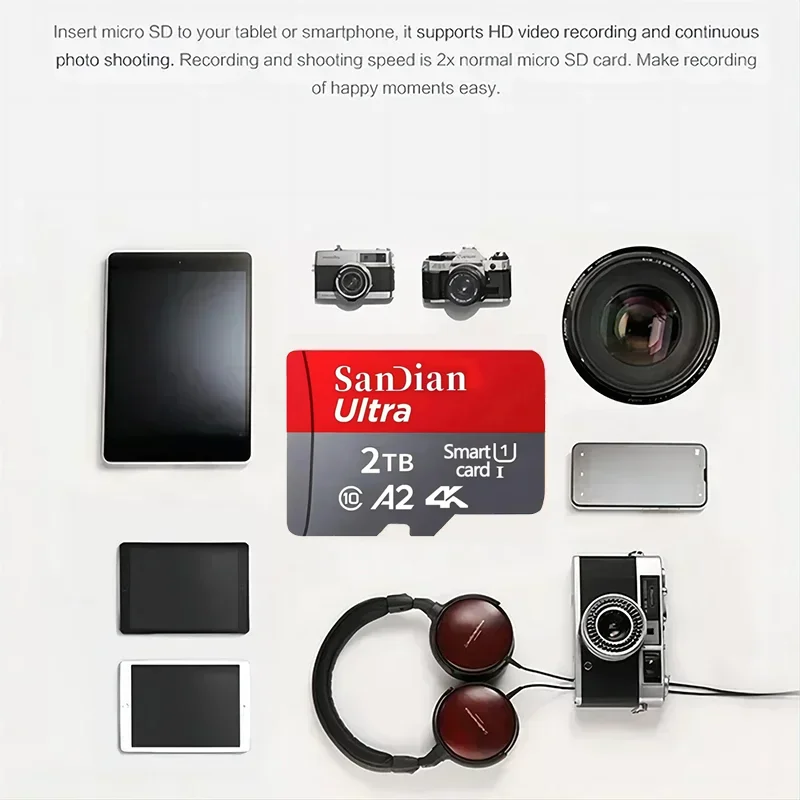 128GB Micro TF/ SD Card Class 10 High Speed Memory Cards Stable Performance SD Memory Card for Phones/Digital Camera/MP3 Player