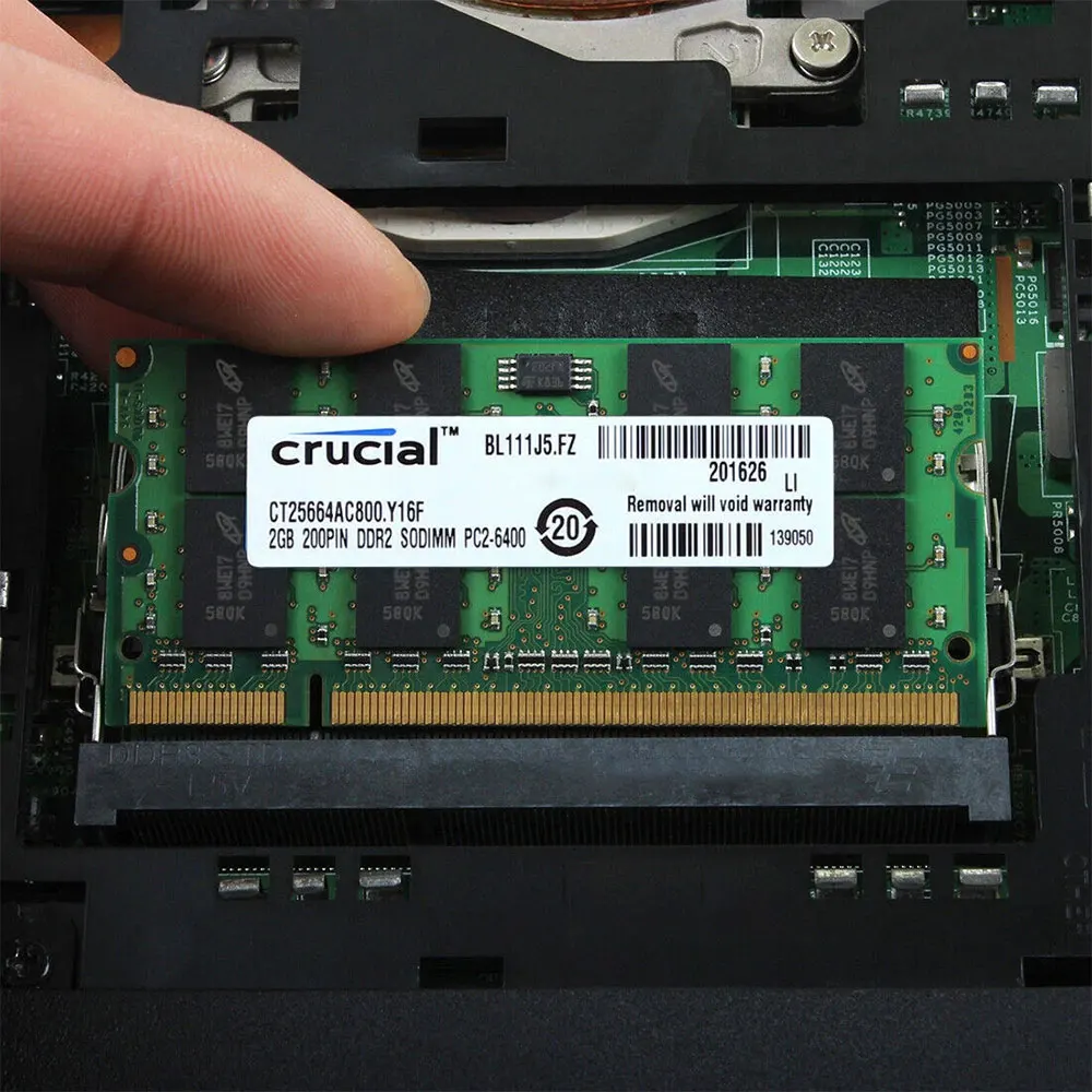 Crucial Memoria Laptop RAM DDR2 2GB 4GB (2x2GB) 667MHz 800MHz Memory SODIMM PC2-5300 PC2-6400 Non-ECC Unbuffered For Notebook Crucial Memoria Laptop RAM DDR2 2GB 4GB (2x2GB) 667MHz 800MHz Memory SODIMM PC2-5300 PC2-6400 Non-ECC Unbuffered For Notebook