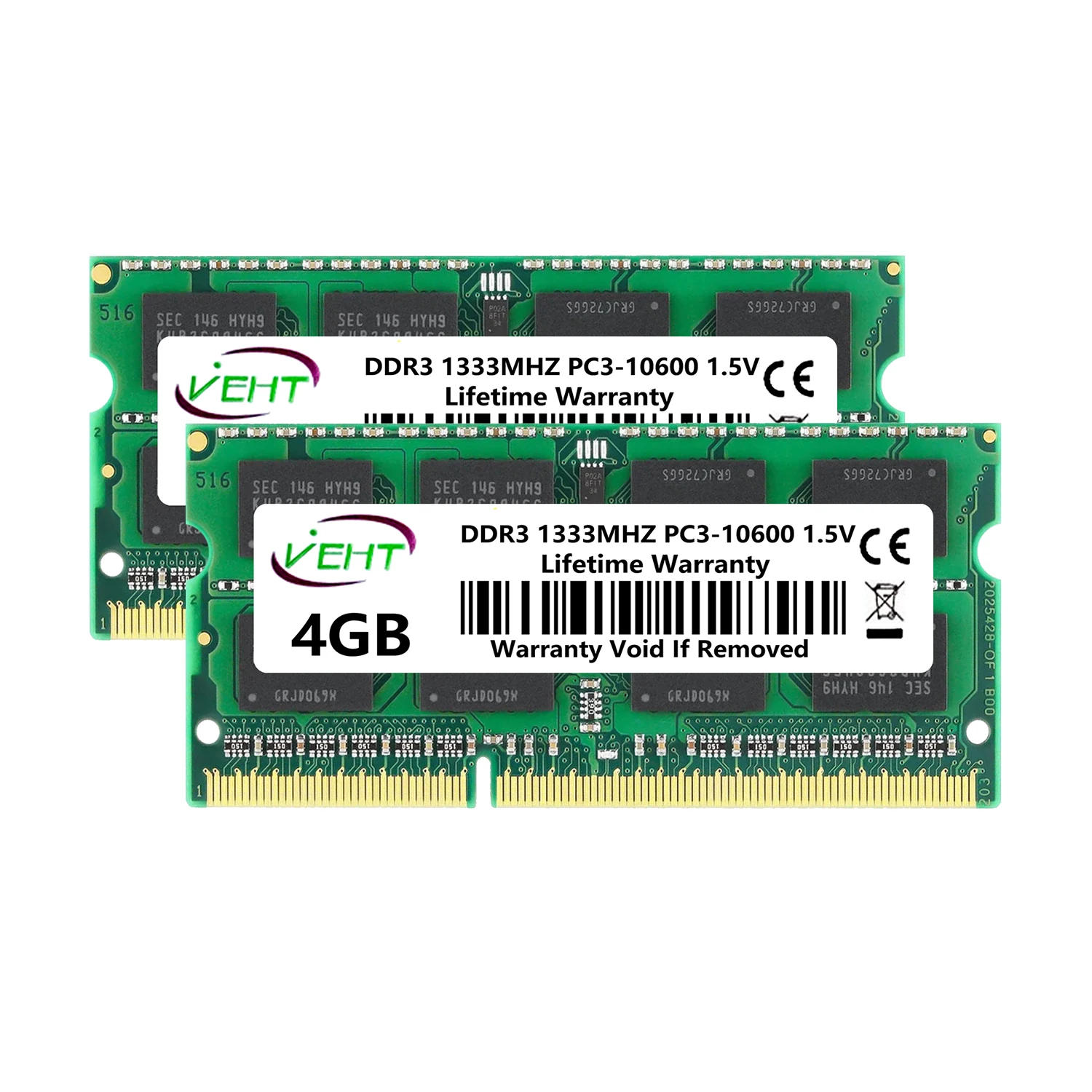 VEHT DDR3 DDR3L 2GB 4GB 8GB SODIMM Memories Ram 8500 10600 12800 204Pin PC3 1.5V PC3L 1.35V 1066 1333 1600Mhz Laptop Memory Ram - Image 4