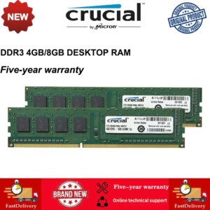 Crucial DDR3 RAM Dektop 4GB 8GB 1333mhz 1600mhz DIMM Memory PC3-12800 PC RAM