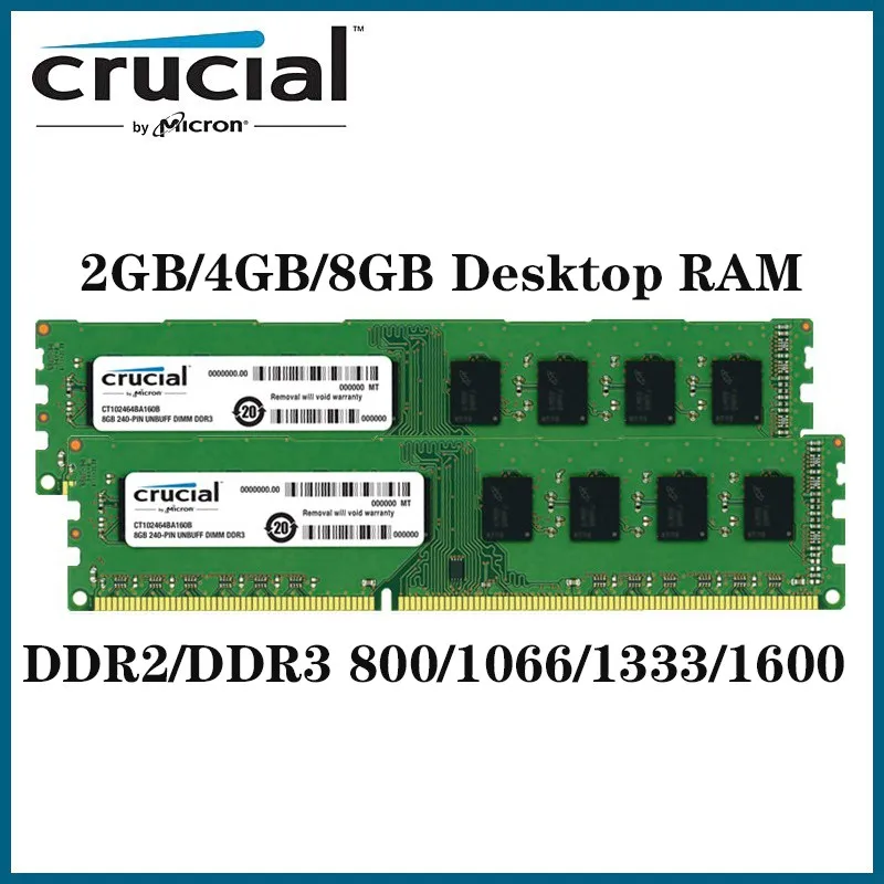 Crucial DDR3 RAM Dektop 4GB 8GB 1333mhz 1600mhz DIMM Memory PC3-12800 PC RAM - Image 2