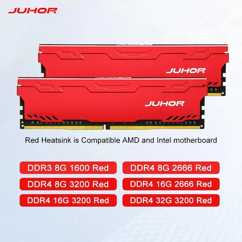 JUHOR DDR4 Ram 16GB 8GB 32GB 2666MHz 3200MHz DDR3 8GB 1600MHz DIMM Desktop Memory New Memoria Rams With HeatSink - Image 4