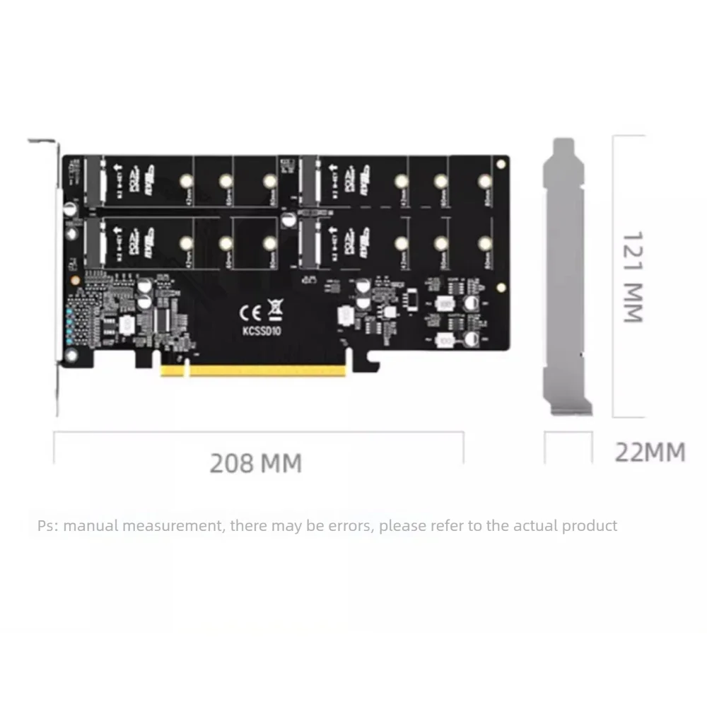 MAIWO NVMe Expansion Card PCIe 3.0 to M.2 NVMe SSD Converter 4 Bay Raid Array Card PC Motherboard PCI-e X16 for 2242 2260 2280mm MAIWO NVMe Expansion Card PCIe 3.0 to M.2 NVMe SSD Converter 4 Bay Raid Array Card PC Motherboard PCI-e X16 for 2242 2260 2280mm