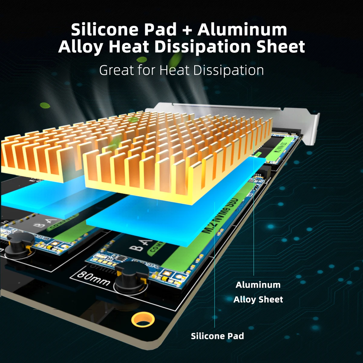MAIWO NVMe Expansion Card PCIe 3.0 to M.2 NVMe SSD Converter 4 Bay Raid Array Card PC Motherboard PCI-e X16 for 2242 2260 2280mm MAIWO NVMe Expansion Card PCIe 3.0 to M.2 NVMe SSD Converter 4 Bay Raid Array Card PC Motherboard PCI-e X16 for 2242 2260 2280mm