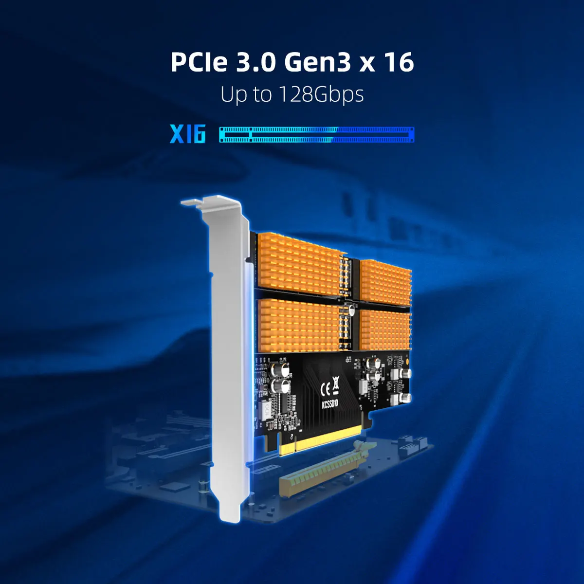 MAIWO NVMe Expansion Card PCIe 3.0 to M.2 NVMe SSD Converter 4 Bay Raid Array Card PC Motherboard PCI-e X16 for 2242 2260 2280mm - Image 2