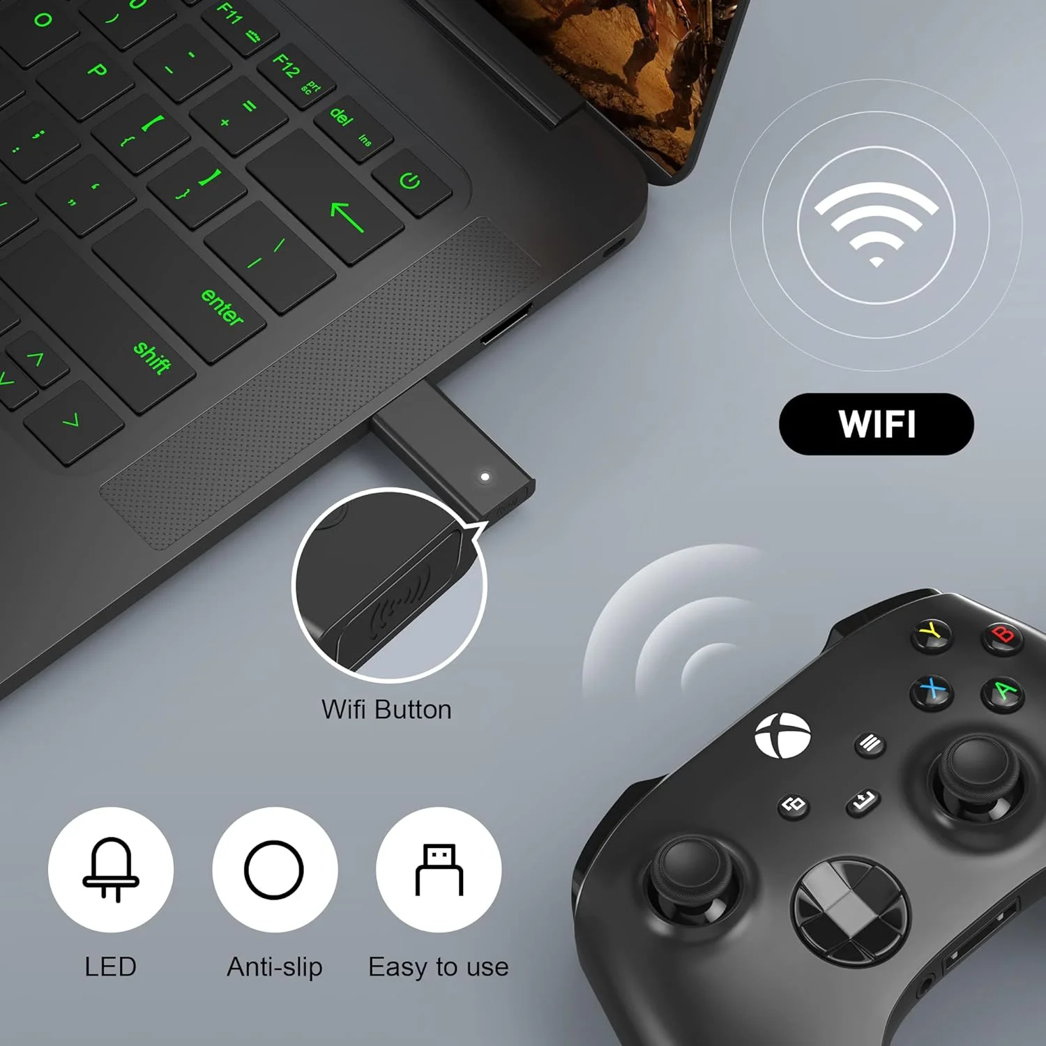 USB Adapter For Xbox One S X Elite Windows PC Receiver 1st or 2nd Game Console Joystick Gamepad Controller Accessories - Image 6