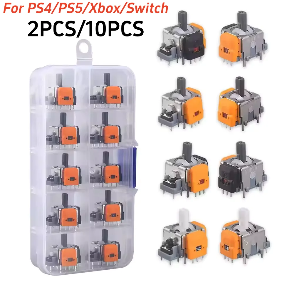 Replacement Hall Effect Joystick 3D Analog Sensor ThumbStick for PS5/PS4/Xbox One/Switch Pro Controller Repair Parts Accessory Replacement Hall Effect Joystick 3D Analog Sensor ThumbStick for PS5/PS4/Xbox One/Switch Pro Controller Repair Parts Accessory