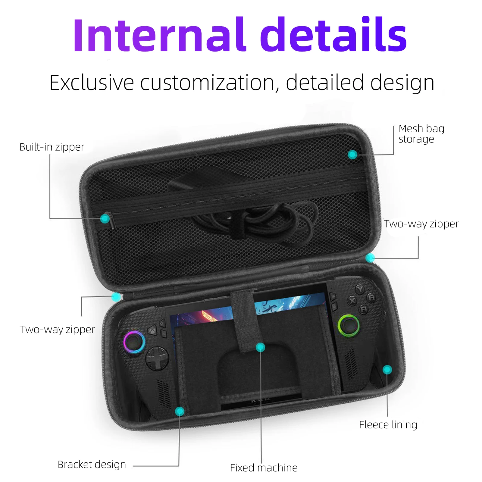 3 in 1 Accessories Kit for ROG Xbox Ally / Ally X Protective Case with Screen Protector and Carrying Bag Travel Storage Cover 3 in 1 Accessories Kit for ROG Xbox Ally / Ally X Protective Case with Screen Protector and Carrying Bag Travel Storage Cover