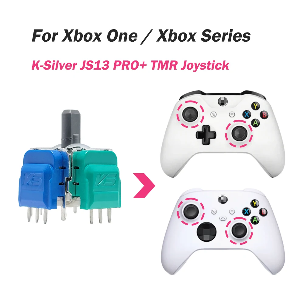 K-SILVER JS13 PRO+ TMR Joystick for Switch Pro PS5 PS4 Xbox Series Xbox One Anti-Drift Electromagnetic 3D Analog TMR ThumbStick