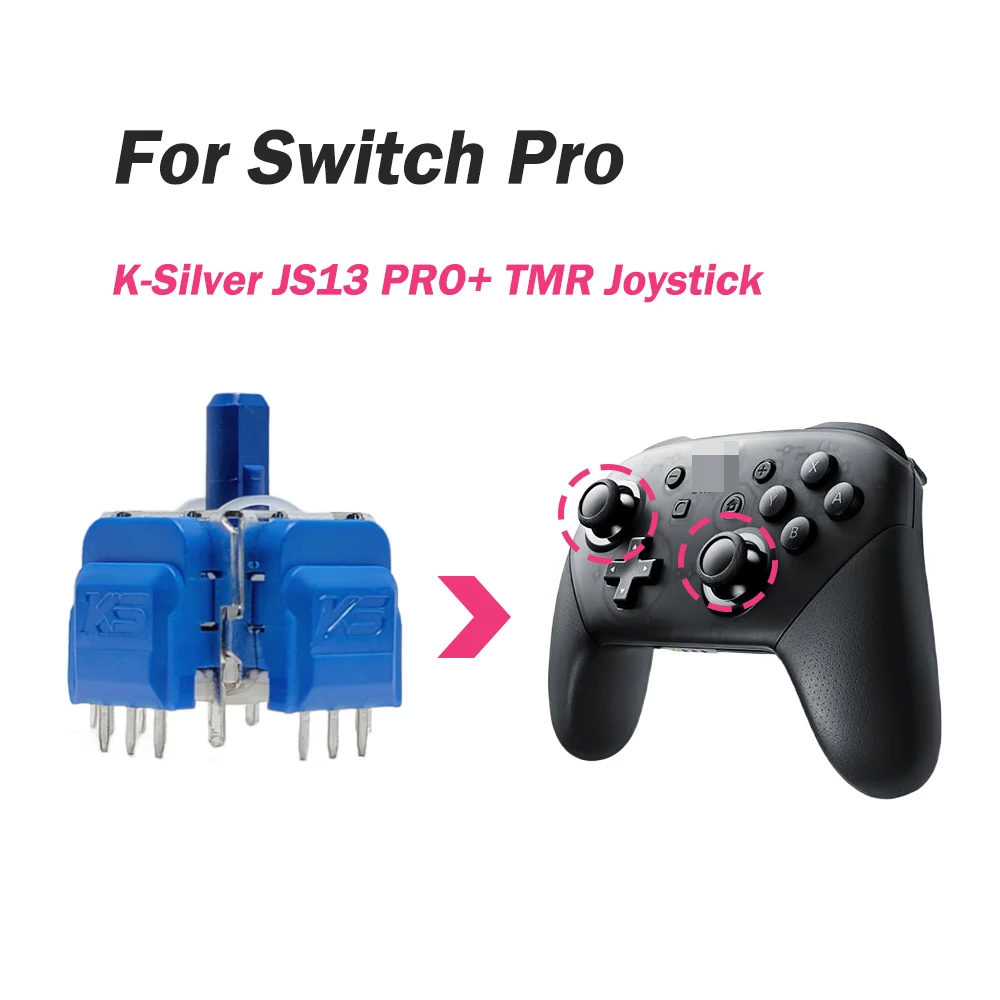 K-SILVER JS13 PRO+ TMR Joystick for Switch Pro PS5 PS4 Xbox Series Xbox One Anti-Drift Electromagnetic 3D Analog TMR ThumbStick