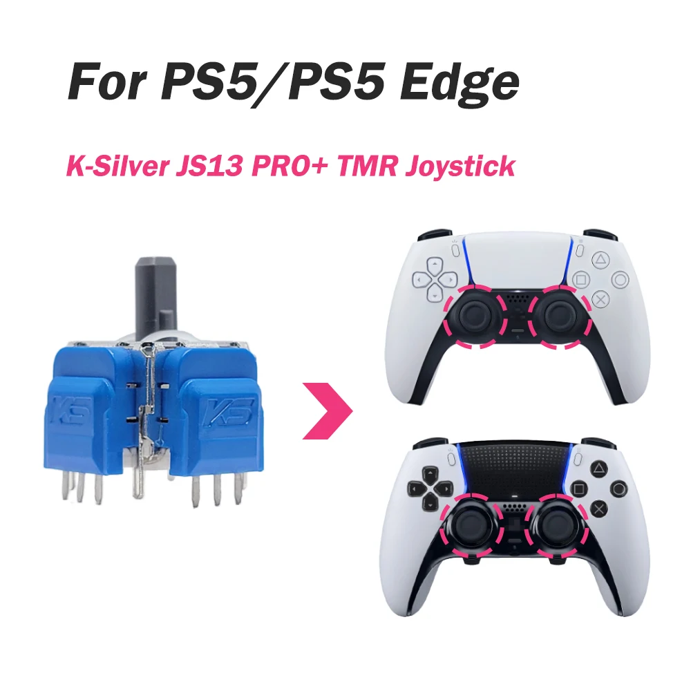 K-SILVER JS13 PRO+ TMR Joystick for Switch Pro PS5 PS4 Xbox Series Xbox One Anti-Drift Electromagnetic 3D Analog TMR ThumbStick