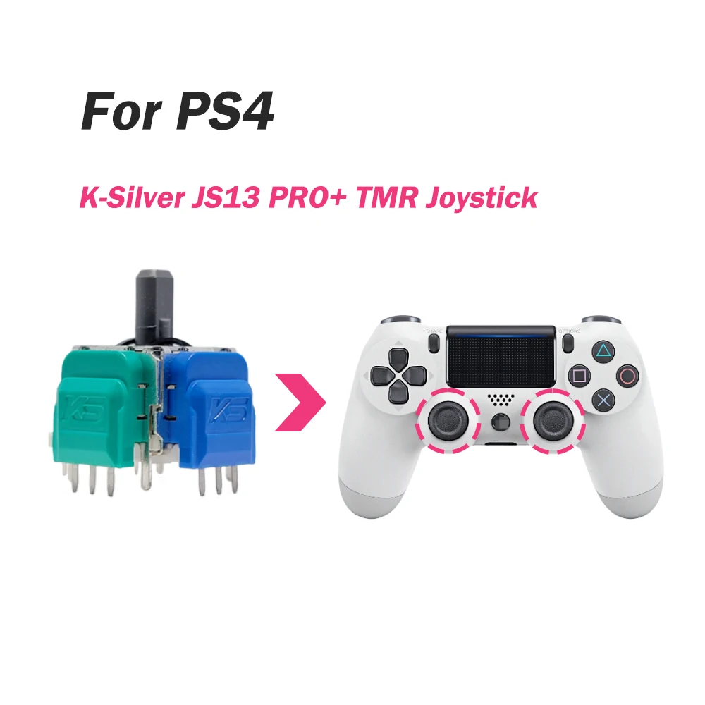 K-SILVER JS13 PRO+ TMR Joystick for Switch Pro PS5 PS4 Xbox Series Xbox One Anti-Drift Electromagnetic 3D Analog TMR ThumbStick