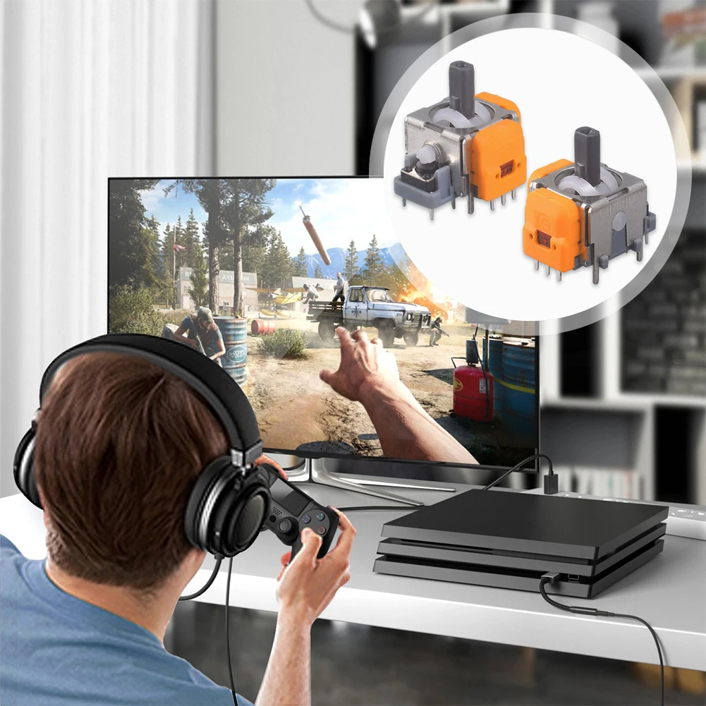 10Pcs 3D Hall Effect Joystick Adjustable Analog Stick Sensor Module Thumbsticks Module Repair Parts for PS4/PS5/XBox/Switch