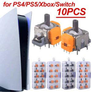 10Pcs 3D Hall Effect Joystick Adjustable Analog Stick Sensor Module Thumbsticks Module Repair Parts for PS4/PS5/XBox/Switch