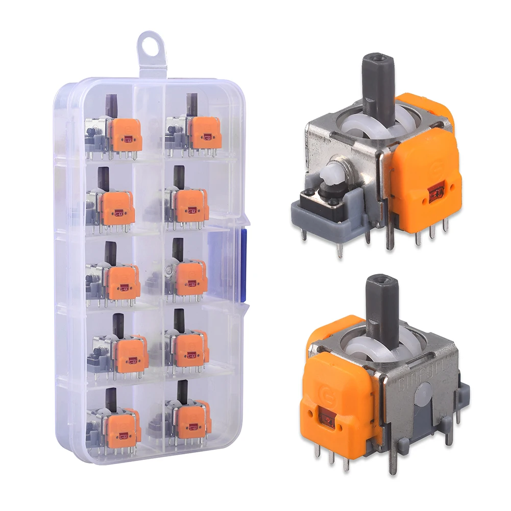 10Pcs 3D Hall Effect Joystick Adjustable Analog Stick Sensor Module Thumbsticks Module Repair Parts for PS4/PS5/XBox/Switch