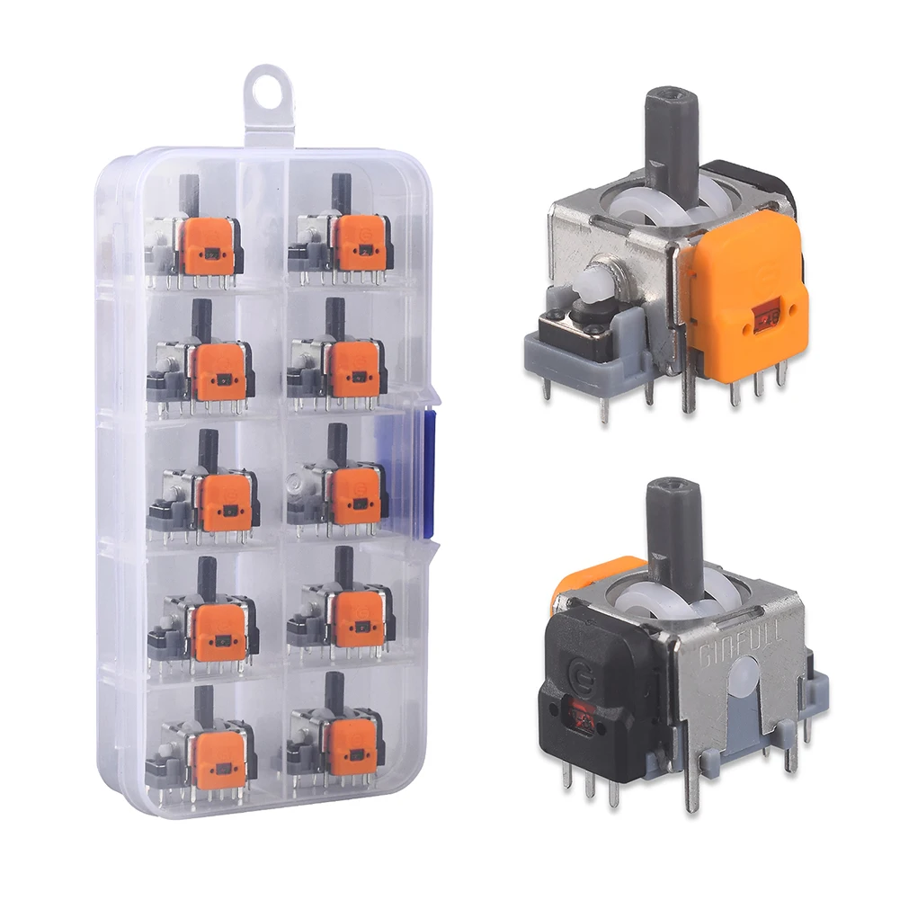 10Pcs 3D Hall Effect Joystick Adjustable Analog Stick Sensor Module Thumbsticks Module Repair Parts for PS4/PS5/XBox/Switch