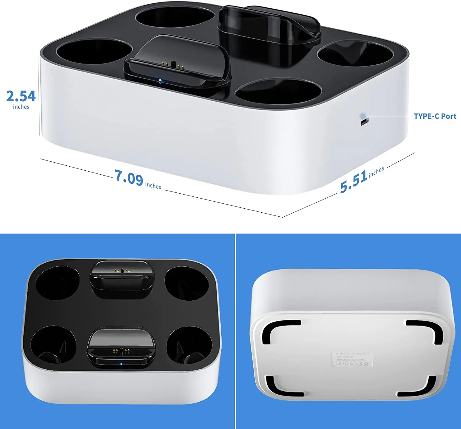 PS5 Controller Charger Station for Playstation 5 Dual for for DualSense Edge Control Fast Charging Dock Stand with Cable PS5 Controller Charger Station for Playstation 5 Dual for for DualSense Edge Control Fast Charging Dock Stand with Cable