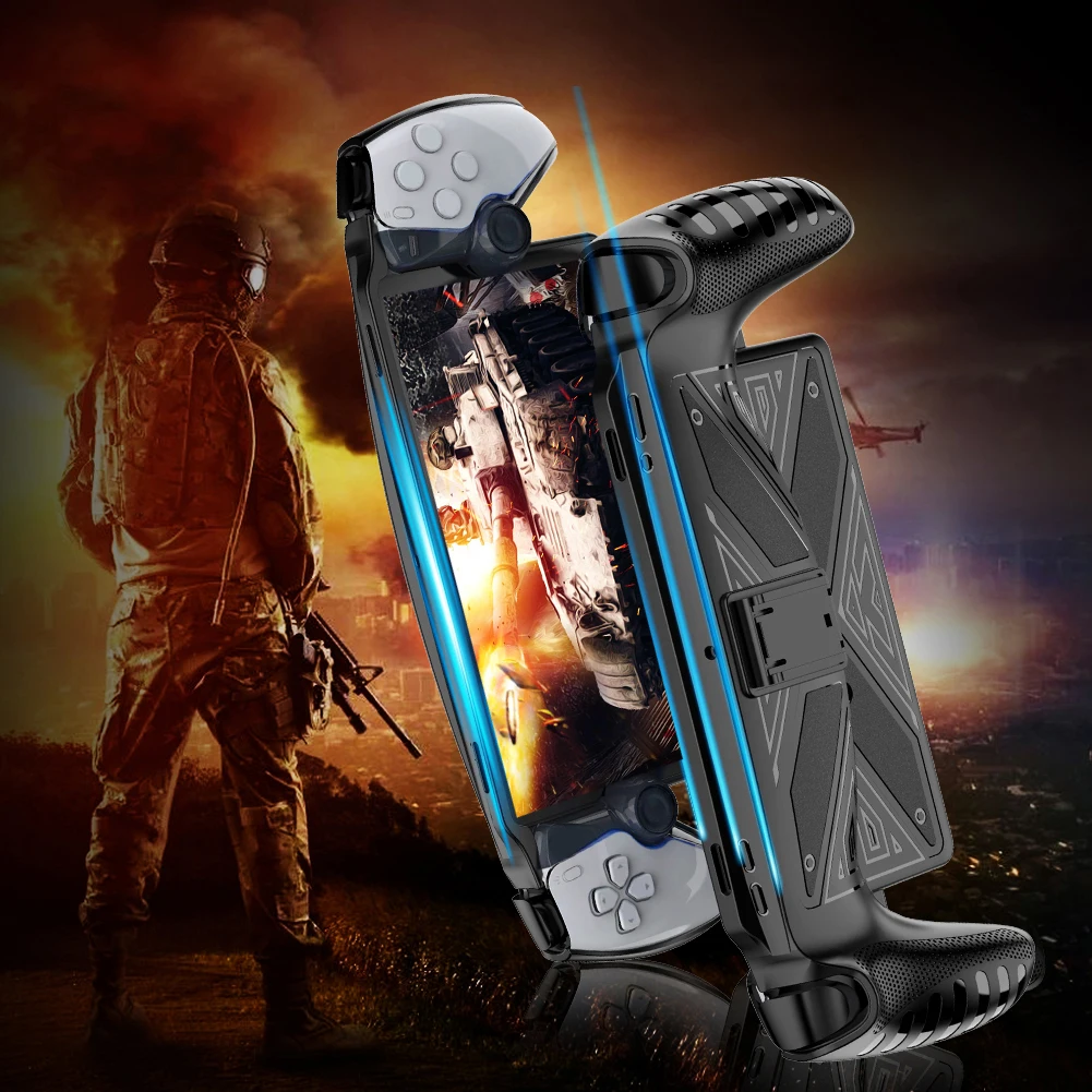 Protective Case Cover Shockproof Game Machine Grip Shell Case Anti-Scratch Game Console Protective Cover for PS5 Portal