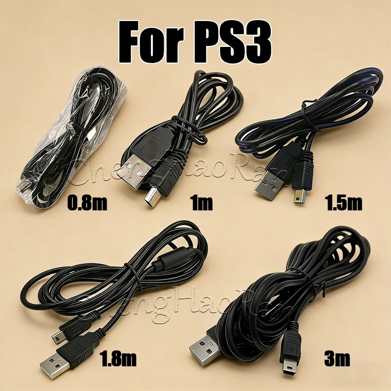 1PC 0.8m 1m 1.5m 1.8m 3m USB Power Charger Charging Cable Cord For Playstation 3 For PS3 Controller Accessories Black 1PC 0.8m 1m 1.5m 1.8m 3m USB Power Charger Charging Cable Cord For Playstation 3 For PS3 Controller Accessories Black