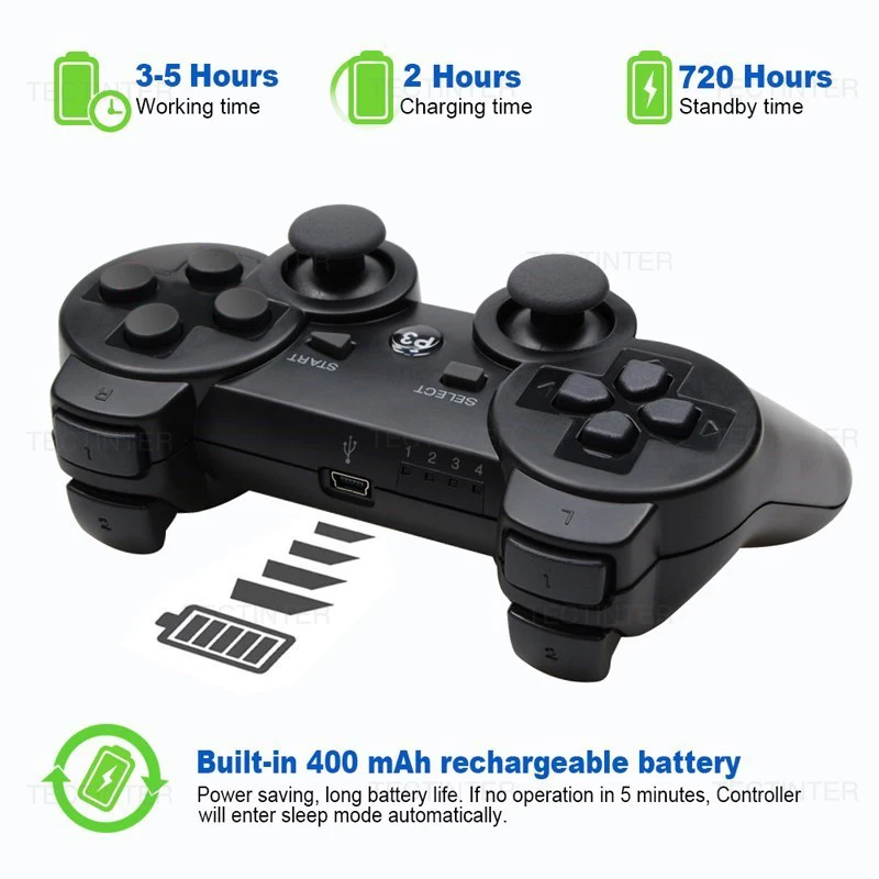 Bluetooth-Compatible Wireless Controller For PS3 Joystick Gamepad For PlayStation 3 Controle Accessories USB PC Game Controller Bluetooth-Compatible Wireless Controller For PS3 Joystick Gamepad For PlayStation 3 Controle Accessories USB PC Game Controller