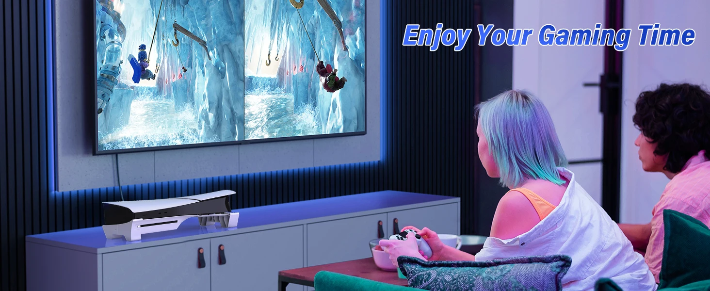 Horizontal Stand for PS5 Slim/Pro Games Console Anti-slip Cooling Base Bracket for PlayStation 5 Slim Console Game Accessories