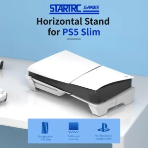 Horizontal Stand for PS5 Slim/Pro Games Console Anti-slip Cooling Base Bracket for PlayStation 5 Slim Console Game Accessories