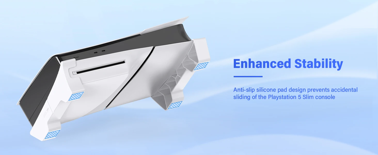 Horizontal Stand for PS5 Slim/Pro Games Console Anti-slip Cooling Base Bracket for PlayStation 5 Slim Console Game Accessories