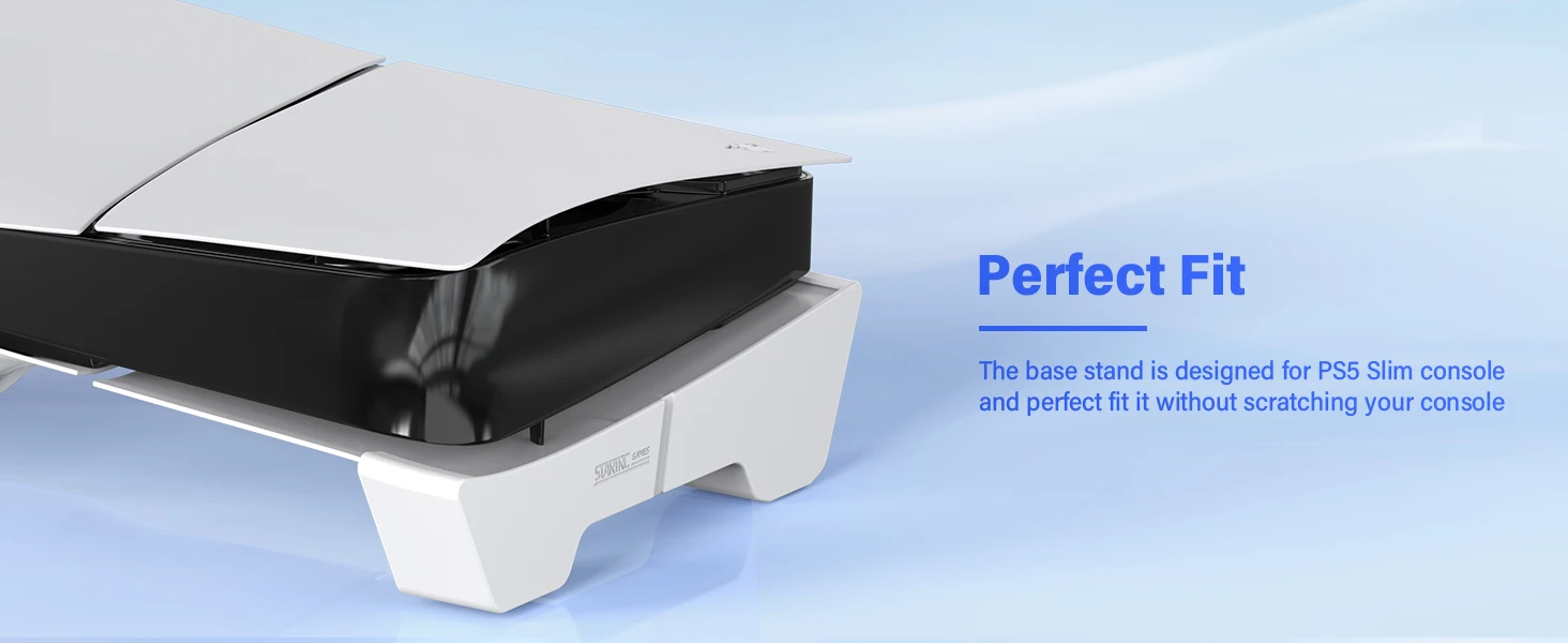 Horizontal Stand Compatible with PS5 Pro/PS5 Slim Console Base Stand Accessories for PlayStation 5 Slim/Pro Disc/Digital Edition