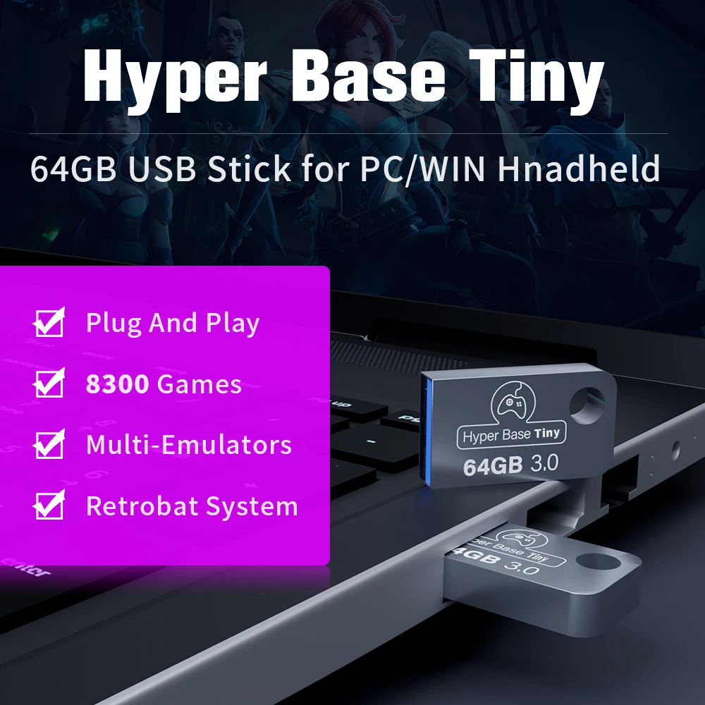 64G USB Game Stick With 8300+ Retro Games For PSP/N64/SNES/NES/DS/Gameboy For Windows PC&Handheld Retro Game Console USB Stick 64G USB Game Stick With 8300+ Retro Games For PSP/N64/SNES/NES/DS/Gameboy For Windows PC&Handheld Retro Game Console USB Stick